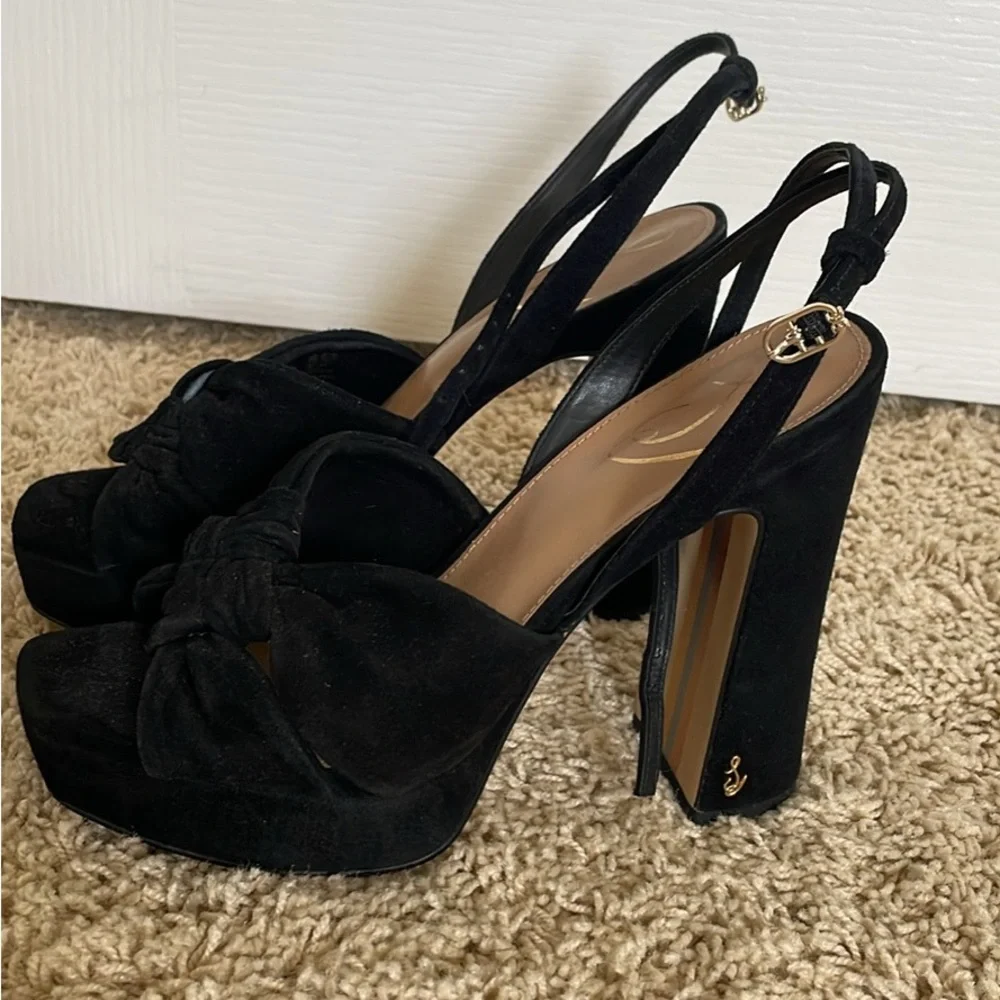 Sam Edelman Black Suede Heels